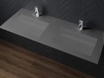 Plan vasque Design, sur mesure, Largeur 120 à 200 cm x Profondeur 40 à 60 cm, résine minérale de couleurs ACRYSTONE® Finition lisse, Livraison Offerte et Rapide.